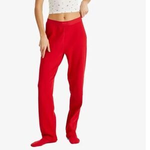 SKIMS WOMEN’S COTTON RIBBED TEXTURE LOUNGEWEAR CRANBERRY SIZE XS NWT